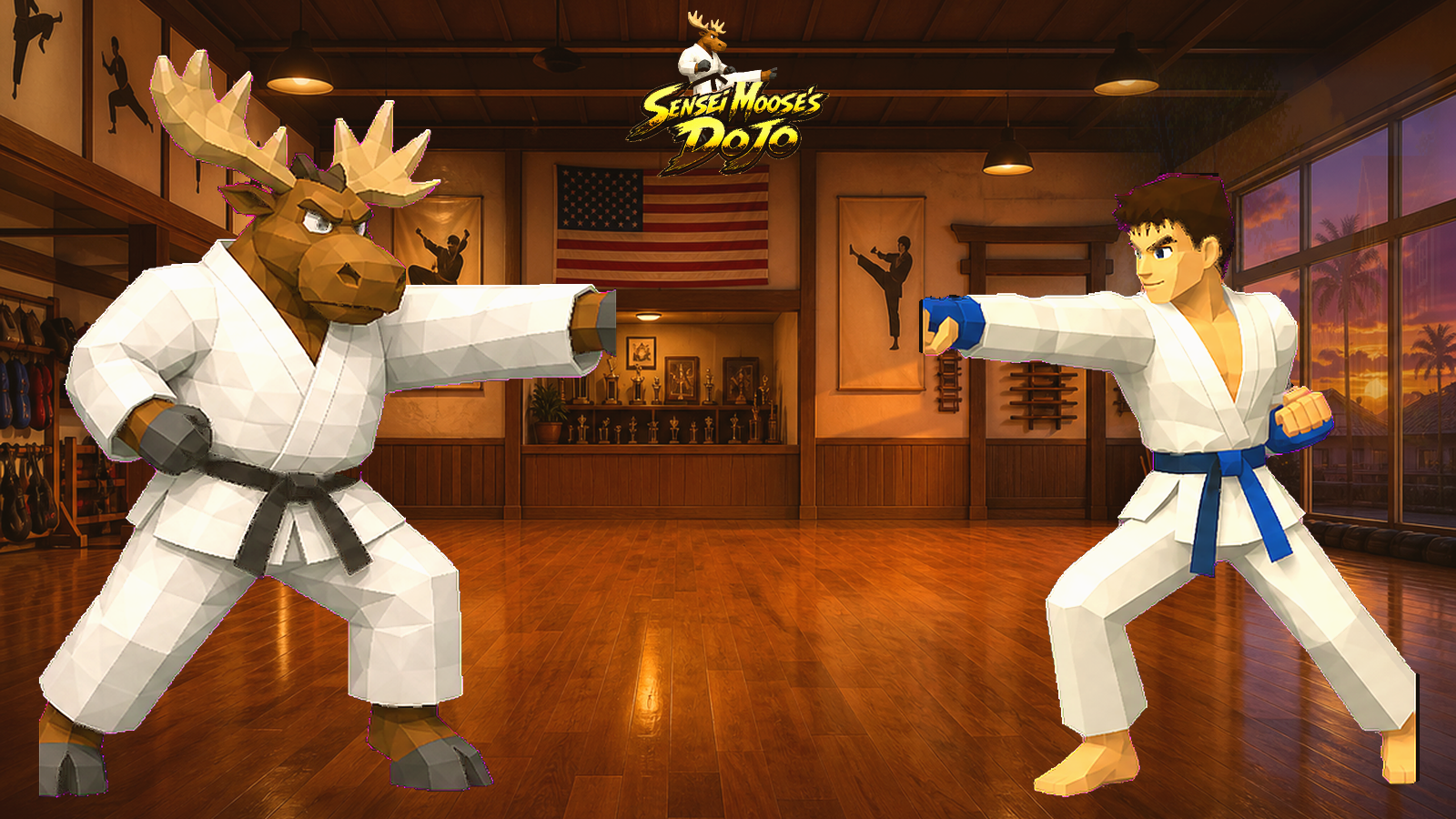 Sensei Moose’s Dojo — action still from the game